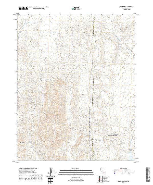 US Topo 7.5-minute map for Azure Ridge NVAZ