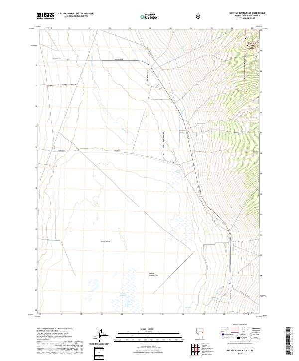 US Topo 7.5-minute map for Baking Powder Flat NV