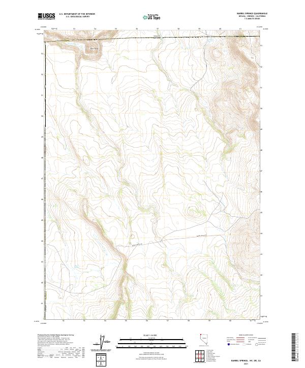 US Topo 7.5-minute map for Barrel Springs NVORCA