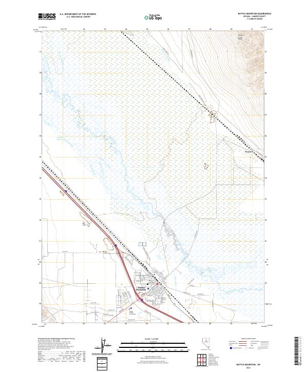 US Topo 7.5-minute map for Battle Mountain NV