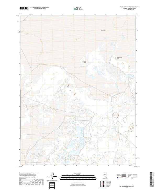 US Topo 7.5-minute map for Battleground Point NV