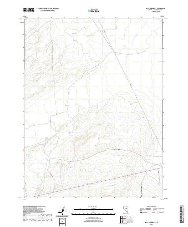 US Topo 7.5-minute map for Bean Flat East NV