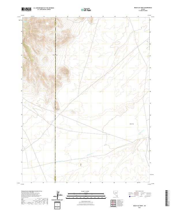 US Topo 7.5-minute map for Bean Flat West NV