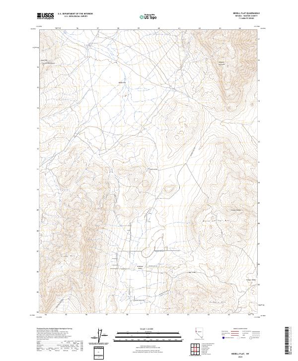 US Topo 7.5-minute map for Bedell Flat NV