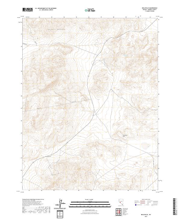 US Topo 7.5-minute map for Belleville NV