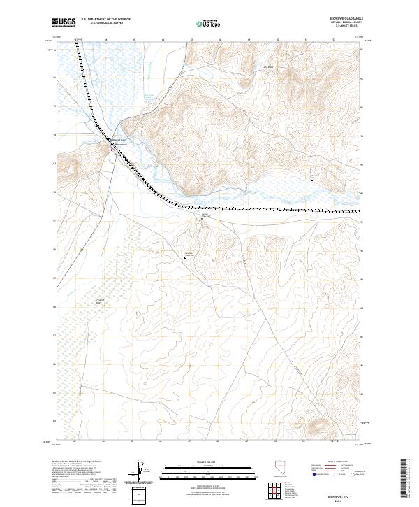 US Topo 7.5-minute map for Beowawe NV