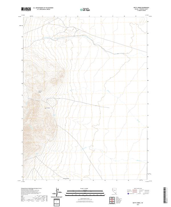 US Topo 7.5-minute map for Betty Creek NV