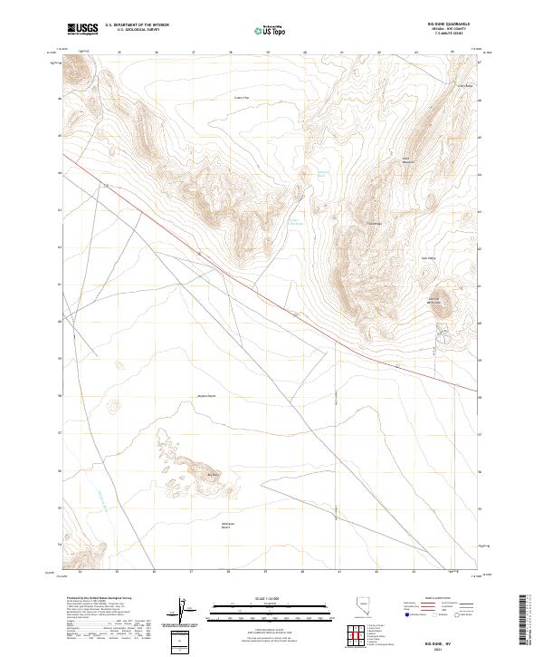 US Topo 7.5-minute map for Big Dune NV