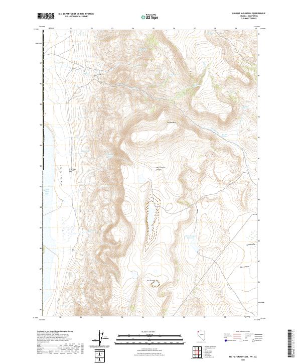 US Topo 7.5-minute map for Big Hat Mountain NVCA