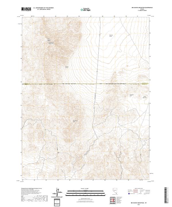 US Topo 7.5-minute map for Big Kasock Mountain NV