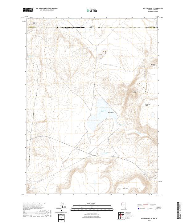 US Topo 7.5-minute map for Big Spring Butte NVOR