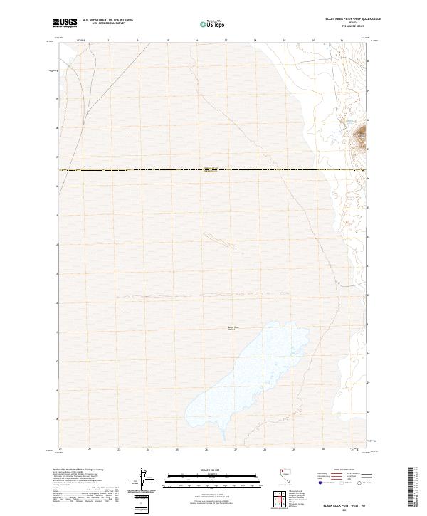 US Topo 7.5-minute map for Black Rock Point West NV