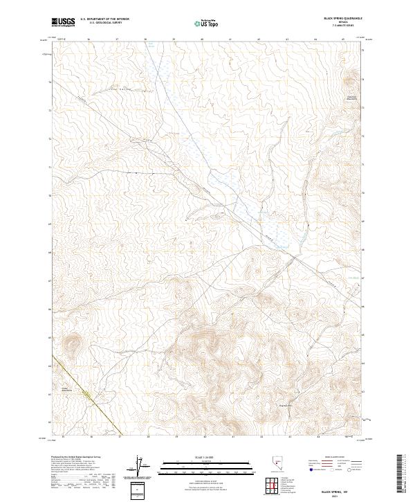 US Topo 7.5-minute map for Black Spring NV