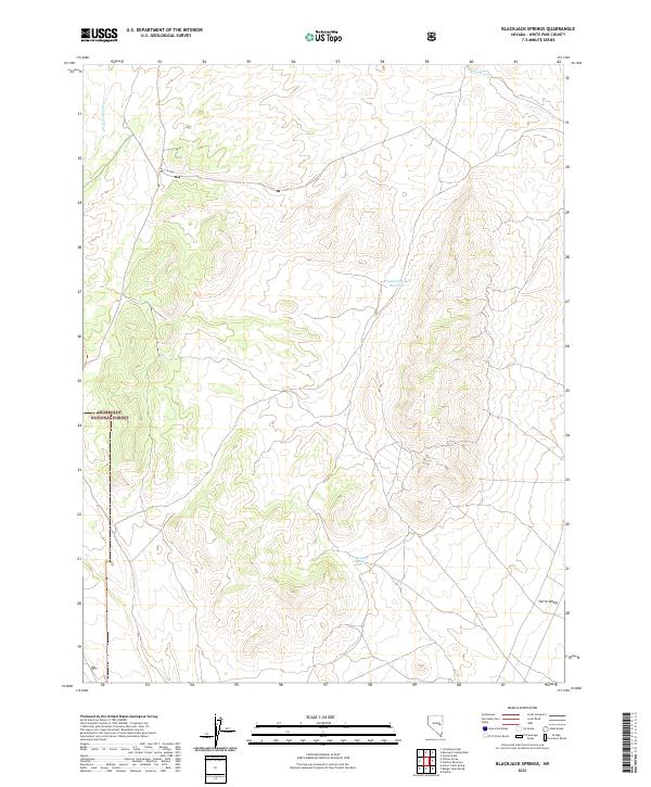 US Topo 7.5-minute map for Blackjack Springs NV