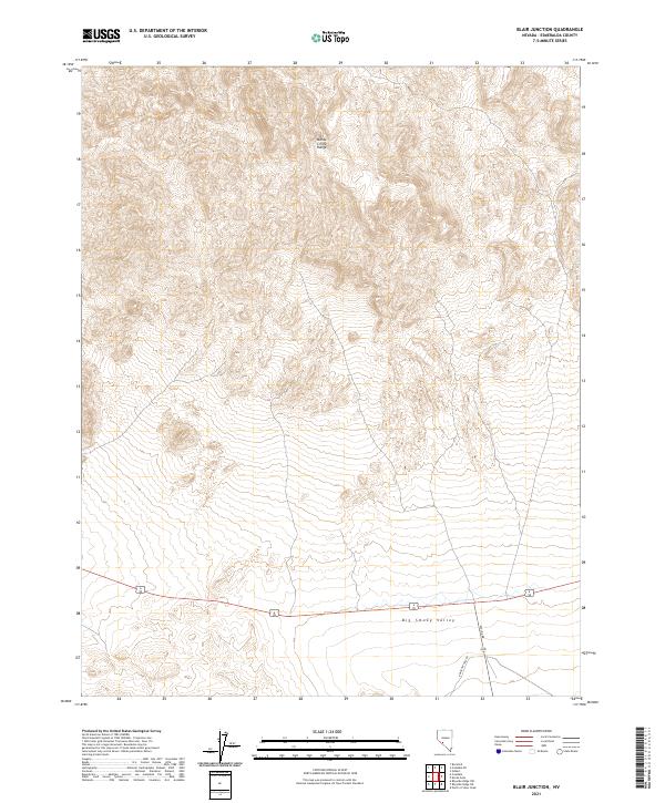 US Topo 7.5-minute map for Blair Junction NV