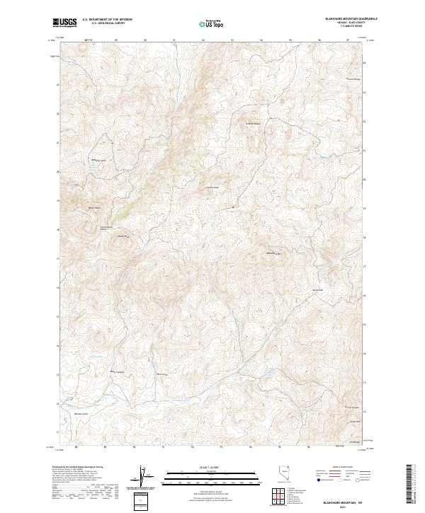 US Topo 7.5-minute map for Blanchard Mountain NV