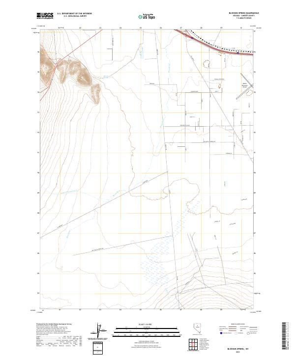 US Topo 7.5-minute map for Blossom Spring NV