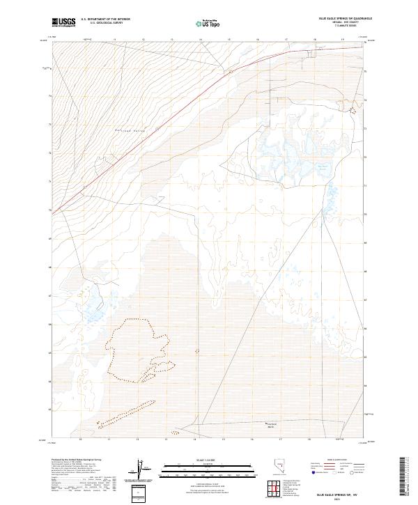 US Topo 7.5-minute map for Blue Eagle Springs SW NV