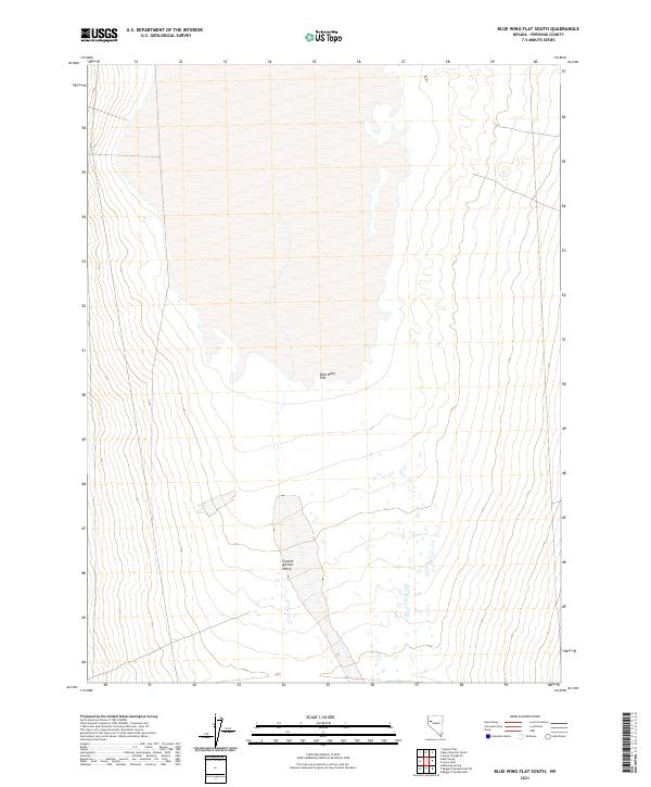 US Topo 7.5-minute map for Blue Wing Flat South NV