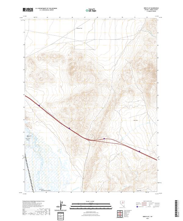 US Topo 7.5-minute map for Bobs Flat NV