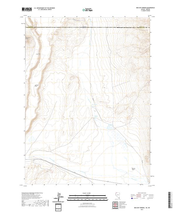 US Topo 7.5-minute map for Bog Hot Springs NVOR