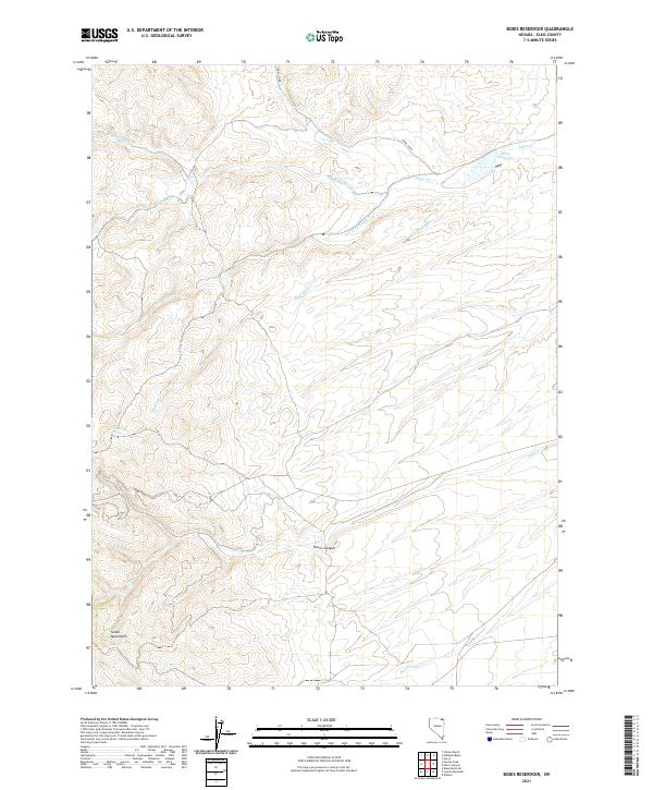 US Topo 7.5-minute map for Boies Reservoir NV