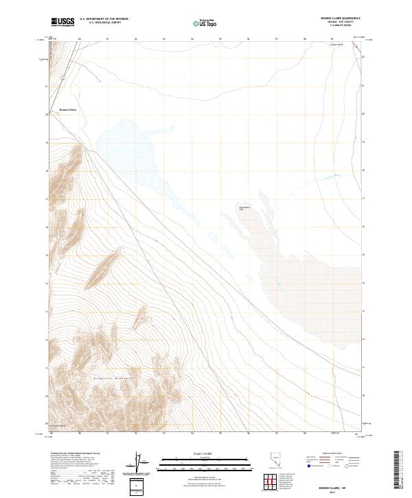 US Topo 7.5-minute map for Bonnie Claire NV