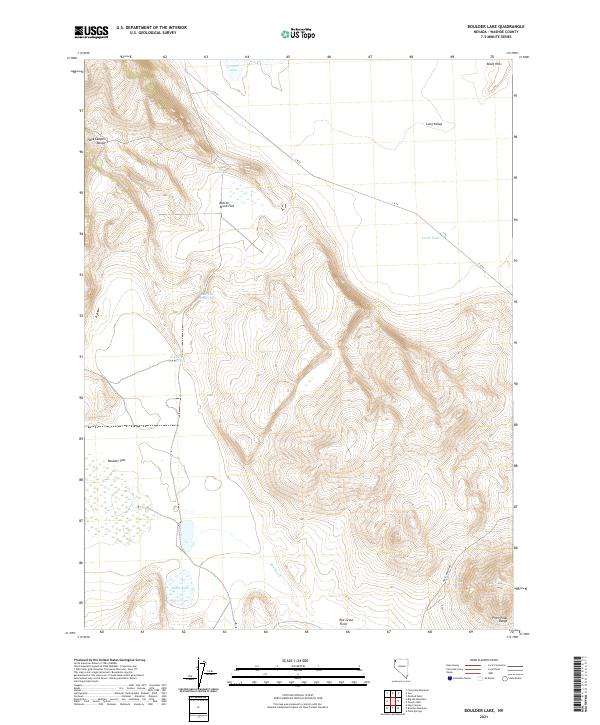 US Topo 7.5-minute map for Boulder Lake NV