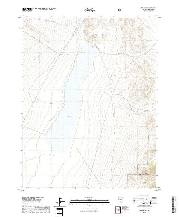 US Topo 7.5-minute map for Box Spring NV