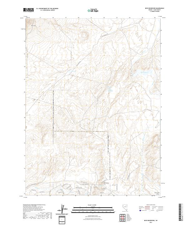 US Topo 7.5-minute map for Boyd Reservoir NV