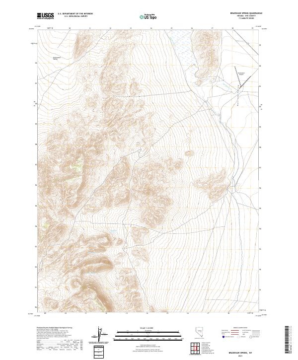 US Topo 7.5-minute map for Bradshaw Spring NV