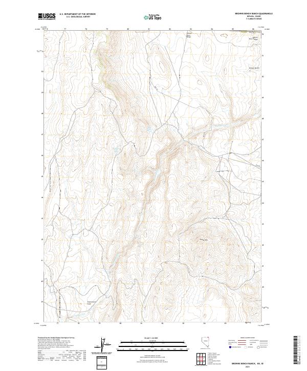 US Topo 7.5-minute map for Browns Bench Ranch NVID