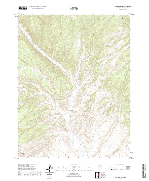 US Topo 7.5-minute map for Buck Wash Well NV