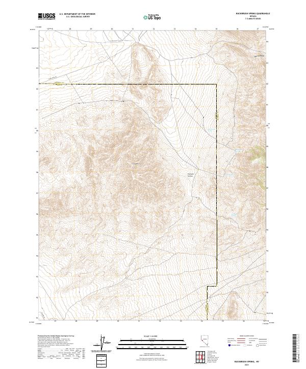 US Topo 7.5-minute map for Buckbrush Spring NV