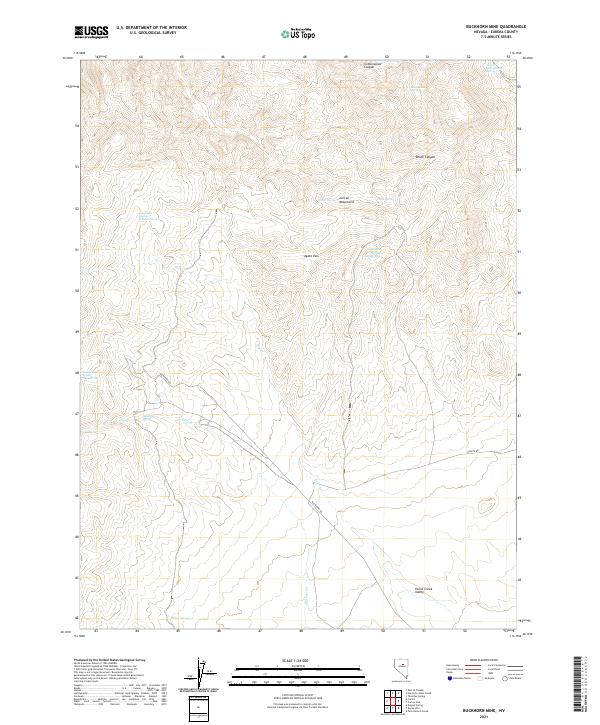 US Topo 7.5-minute map for Buckhorn Mine NV