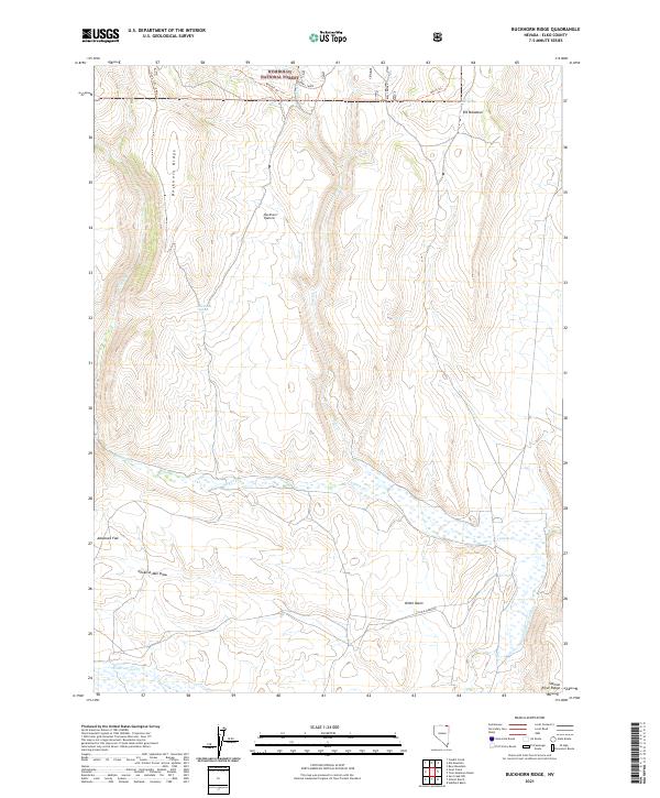 US Topo 7.5-minute map for Buckhorn Ridge NV