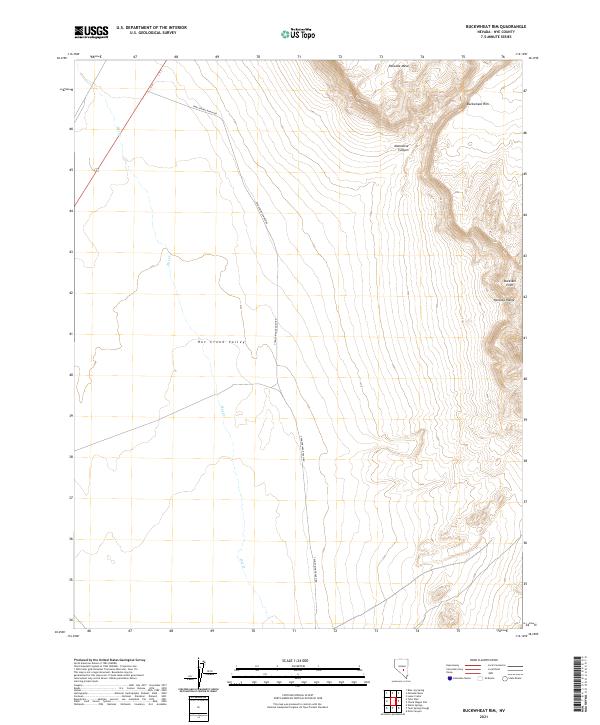 US Topo 7.5-minute map for Buckwheat Rim NV