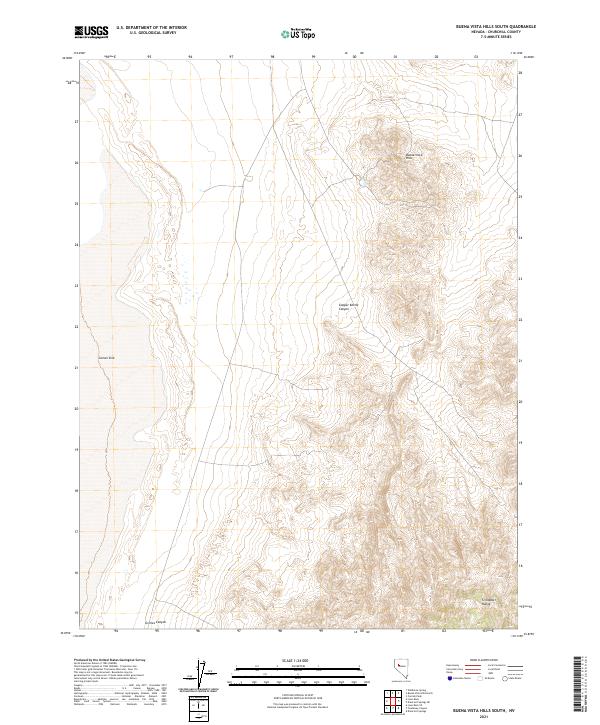 US Topo 7.5-minute map for Buena Vista Hills South NV