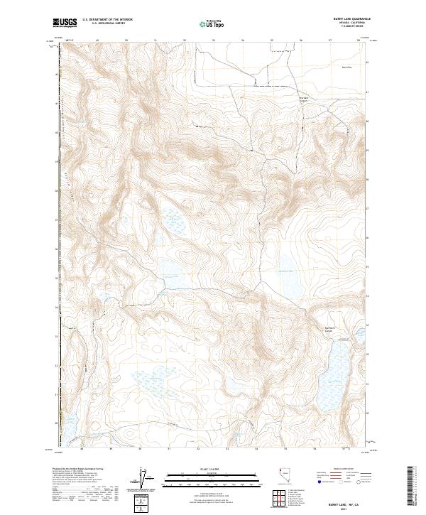 US Topo 7.5-minute map for Burnt Lake NVCA