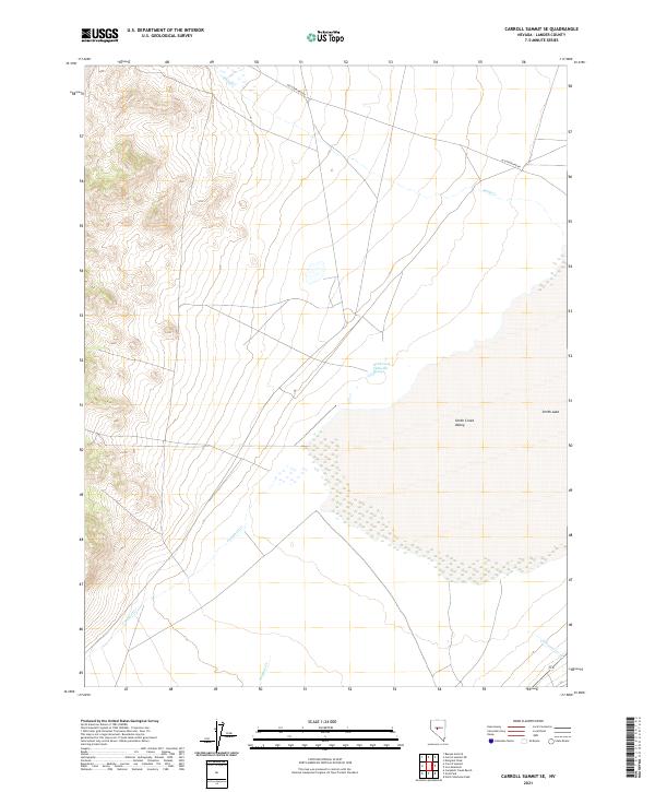 US Topo 7.5-minute map for Carroll Summit SE NV