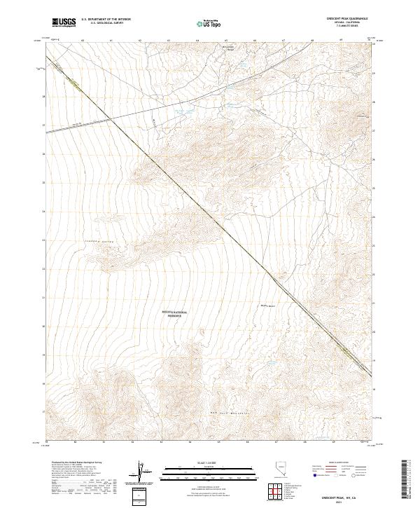 US Topo 7.5-minute map for Crescent Peak NVCA