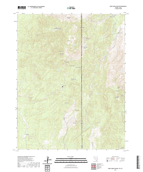 US Topo 7.5-minute map for Deer Lodge Canyon NVUT