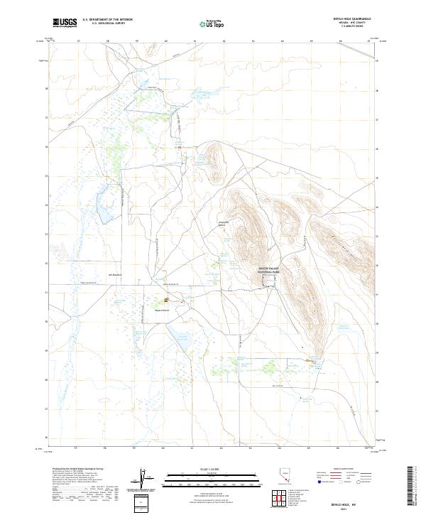 US Topo 7.5-minute map for Devils Hole NV