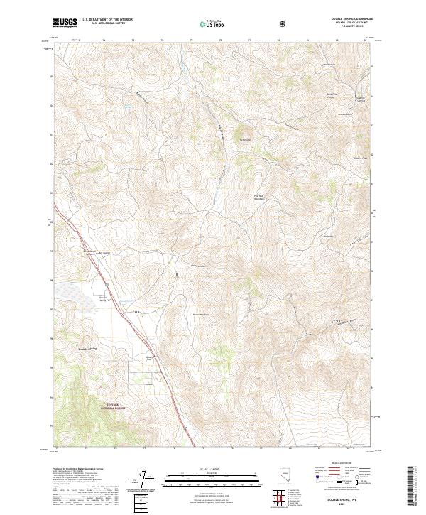 US Topo 7.5-minute map for Double Spring NV