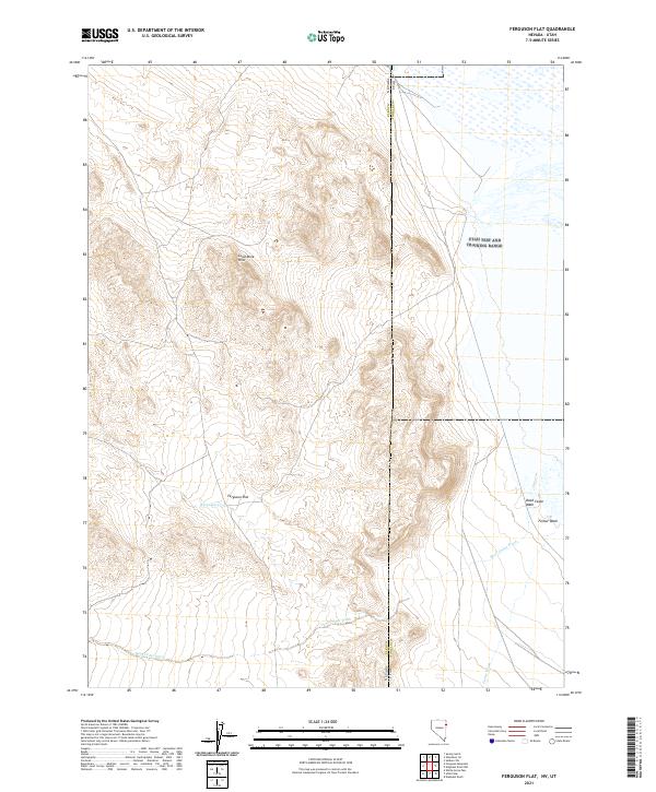 US Topo 7.5-minute map for Ferguson Flat NVUT