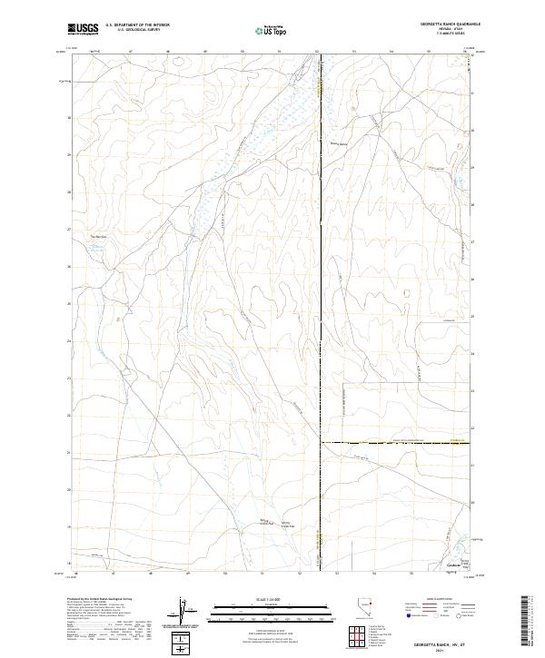 US Topo 7.5-minute map for Georgetta Ranch NVUT