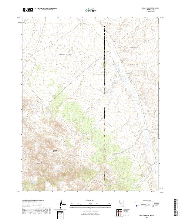 US Topo 7.5-minute map for Gleason Basin NVUT