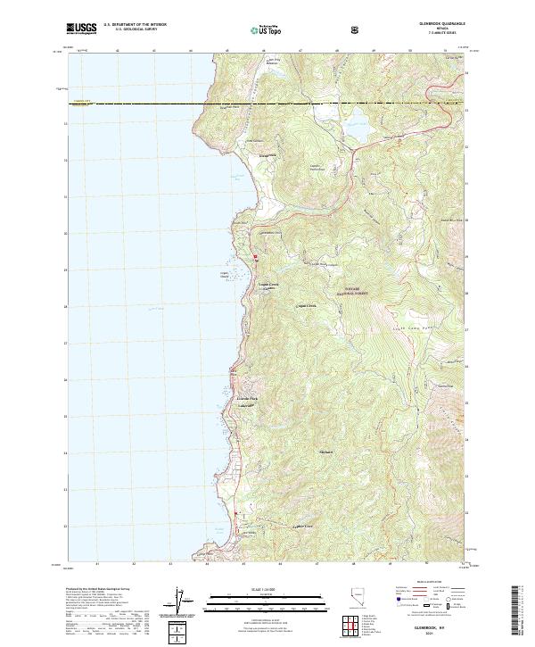 US Topo 7.5-minute map for Glenbrook NV