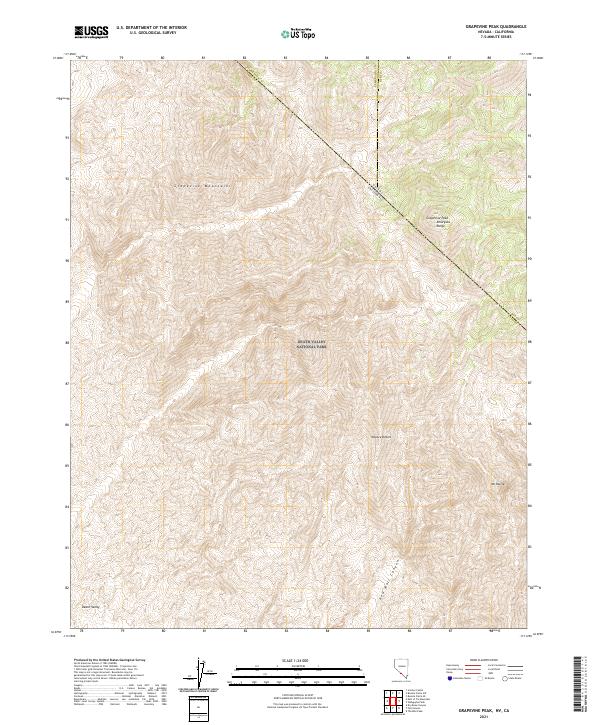 US Topo 7.5-minute map for Grapevine Peak NVCA