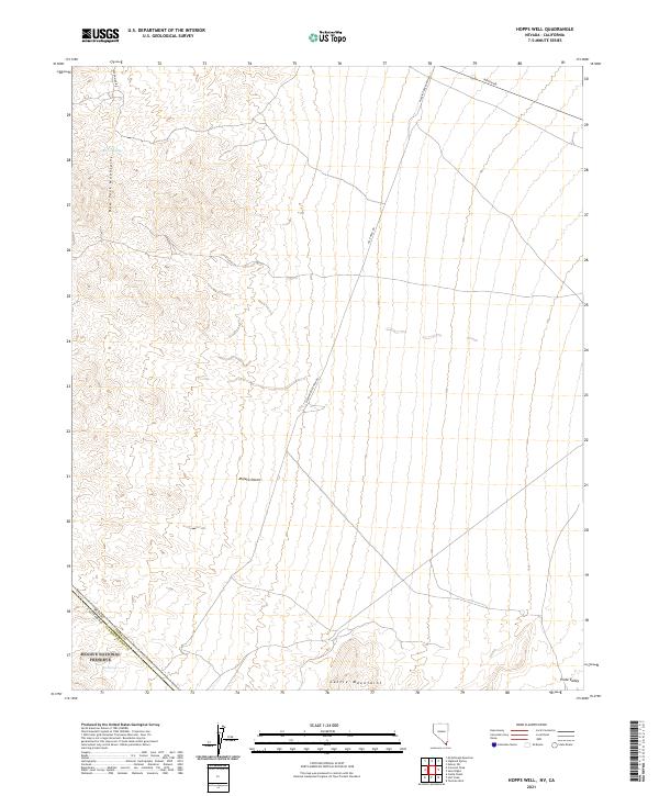 US Topo 7.5-minute map for Hopps Well NVCA